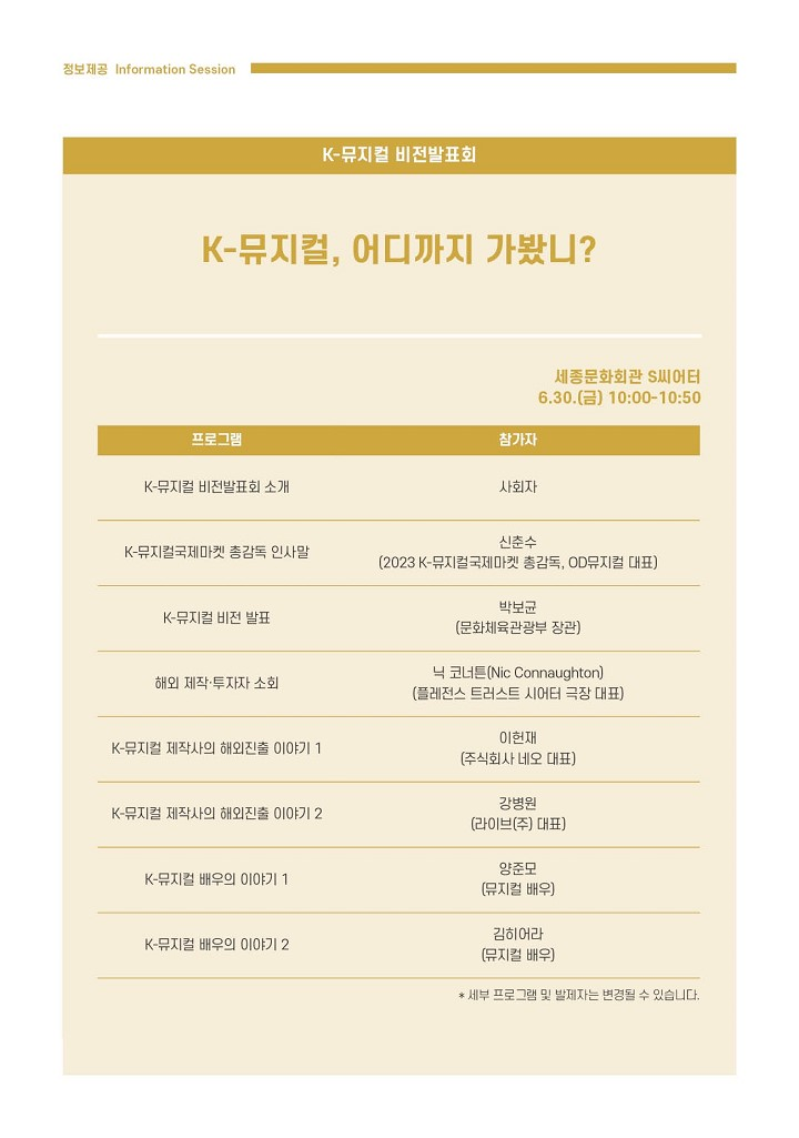 2023 K-뮤지컬국제마켓 참가신청