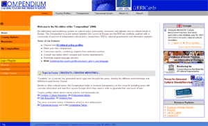 Compendium http://www.culturalpolicies.net/web/index.php