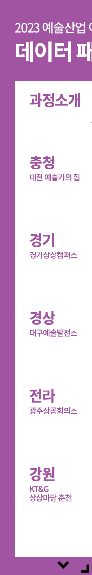 2023 예술산업아카데미 <데이터 패키지> 수강생 모집