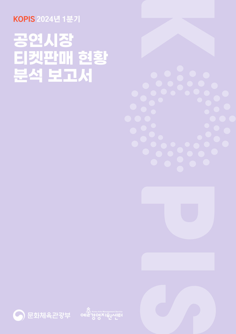 2024년 1분기 공연시장 티켓판매 현황 분석 보고서 