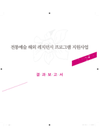 전통예술 해외 레지던시 프로그램 지원사업 결과보고서 