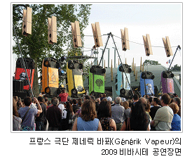 프랑스 극단 제네릭 바푀(Generik Vapeur)의 2009 비바시테 공연장면