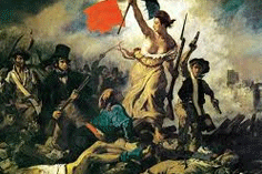 참조 이미지 - 프랑스 7월 혁명을 그린 명화, 외젠 들라크루아 <민중을 이끄는 자유> 1830