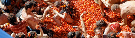 스페인 토마토 축제 ‘라 토마티나’ 현장