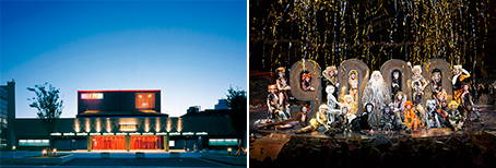 극단 사계의 전용극장(왼쪽)과 ‘캐츠’ 공연(오른쪽)(사진출처: 극단사계 공식 홈페이지) 