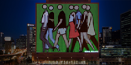 PEOPLE WALKING, Julian Opie ⓒ 서울스퀘어