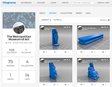 The Media Lab과 3D CAD 소스제공처인 Thingiverse에서의 자료 공개 ⓒ Thingiverse 홈페이지