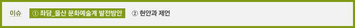 이슈 ① 좌담_울산 문화예술계 발전방안 ② 현안과 제언