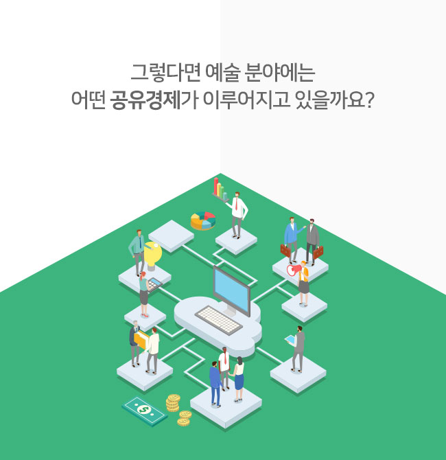 그렇다면 예술 분야에는 어떤 공유경제가 이루어지고 있을까요?