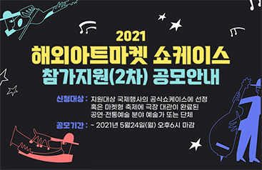 2021 해외아트마켓 쇼케이스 참가지원 2차 공모안내